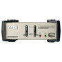 ATEN KVM Switch KVMP 2 Puertos, Conmutador USB/PS/2 para 2 PC con Hub USB 2.0, Audio, OSD y Cables Incluidos, Negro Metálico, Resolución 2048x1536