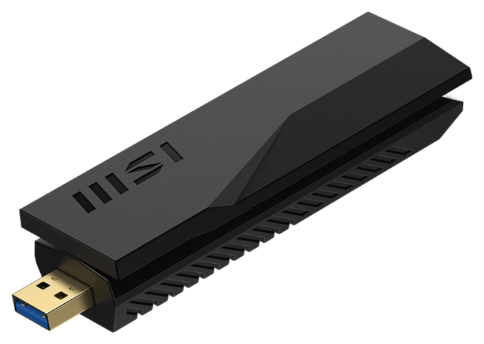 MSI BE6500 Adaptador WiFi 7 USB Tribanda Negro