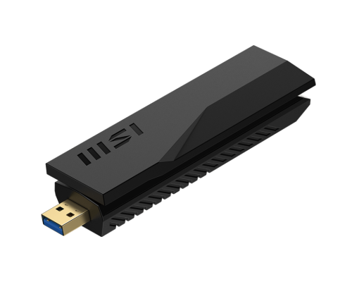 MSI BE6500 Adaptador WiFi 7 USB Tribanda Negro