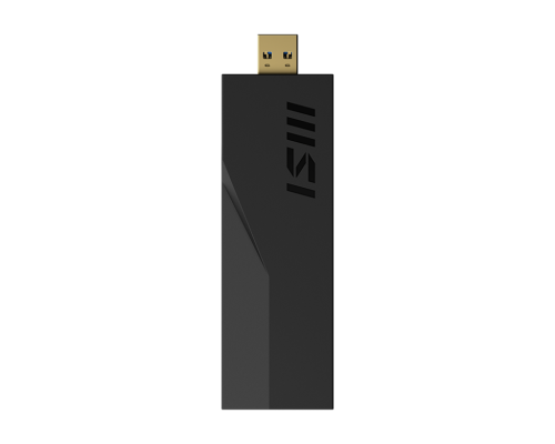MSI BE6500 Adaptador WiFi 7 USB Tribanda Negro