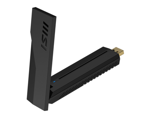 MSI BE6500 Adaptador WiFi 7 USB Tribanda Negro