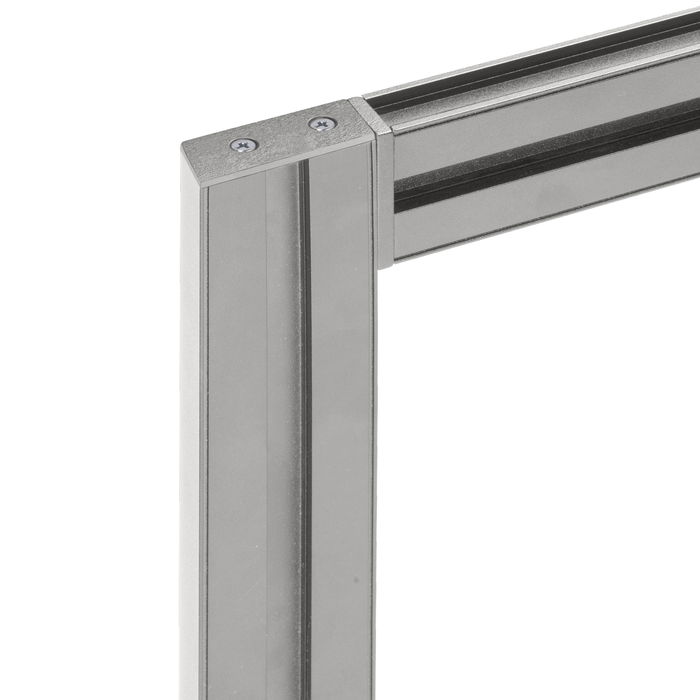 Emuca Kit de estructura modular Zero con herrajes para el montaje de fijación a pared, Aluminio y Zamak, Pintado color gris piedra