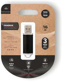 Memoria Usb 16Gb Tech-One-Tech Basic 2.0 Negro (Incluye Canon Lpi De 0.24 )