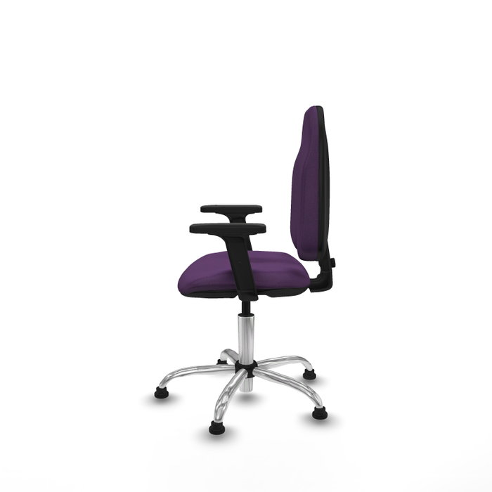 PIQUERAS Y CRESPO Silla de oficina Algarra Morada con Base Cromada y Brazos 2D