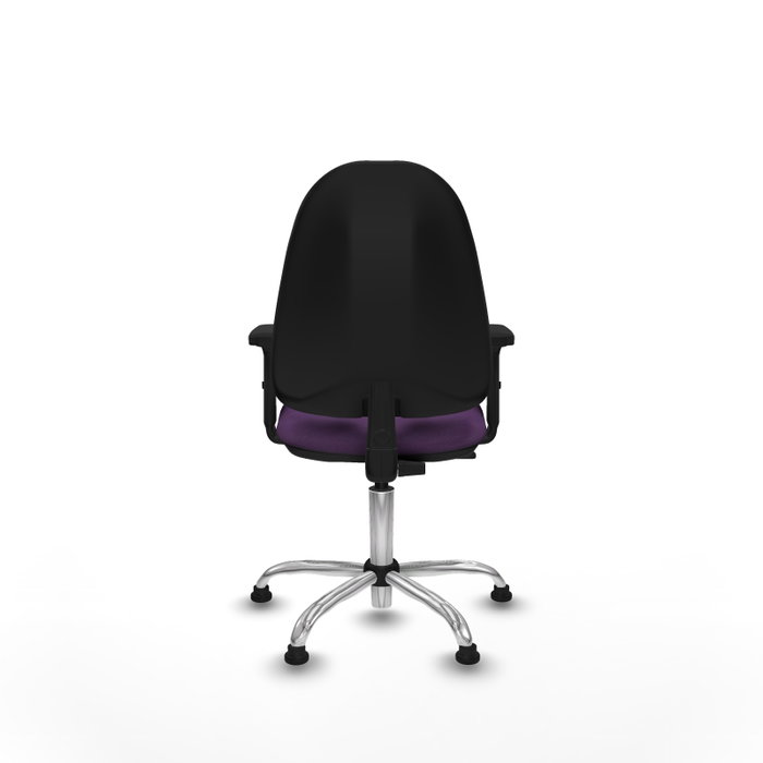 PIQUERAS Y CRESPO Silla de oficina Algarra Morada con Base Cromada y Brazos 2D