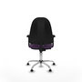 PIQUERAS Y CRESPO Silla de oficina Algarra Morada con Base Cromada y Brazos 2D