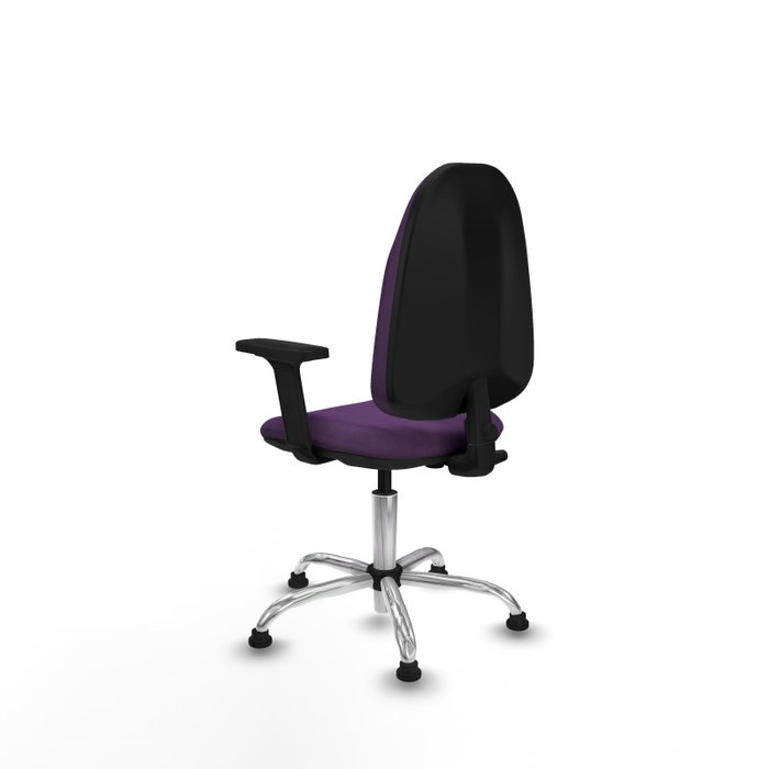 PIQUERAS Y CRESPO Silla de oficina Algarra Morada con Base Cromada y Brazos 2D