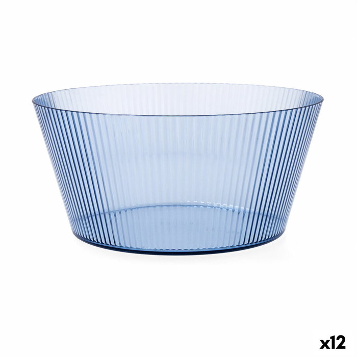 Quid Ensaladera Sunset Azul 25 cm (12 Unidades) de Poliestireno