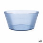 Quid Ensaladera Sunset Azul 25 cm (12 Unidades) de Poliestireno