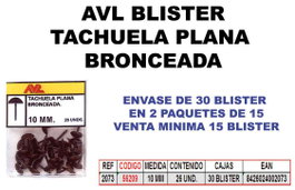 Tachuelas Bronceadas 10 mm 2073 BL BLISTER