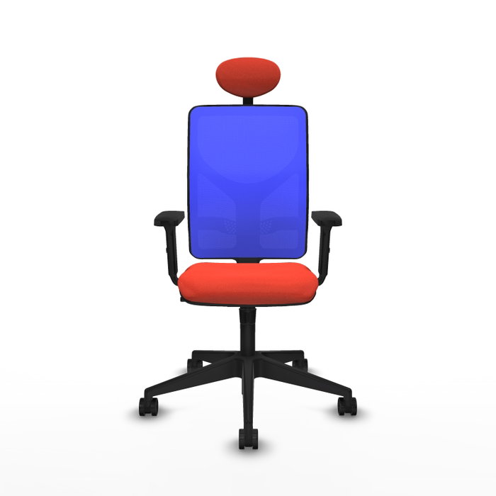 PIQUERAS Y CRESPO Silla de oficina Motilla con mecanismo Sincro, Naranja oscuro y Azul PIQUERAS Y CRESPO Silla de oficina Motilla con mecanismo Sincro, Naranja oscuro y Azul