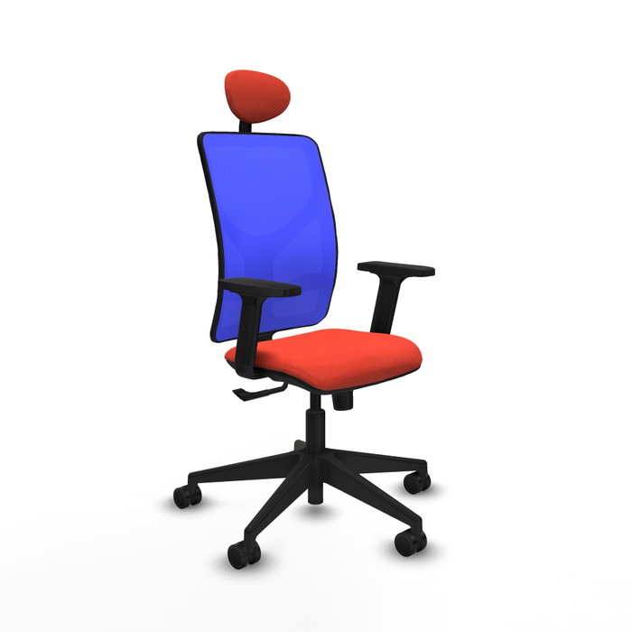 PIQUERAS Y CRESPO Silla de oficina Motilla con mecanismo Sincro, Naranja oscuro y Azul PIQUERAS Y CRESPO Silla de oficina Motilla con mecanismo Sincro, Naranja oscuro y Azul
