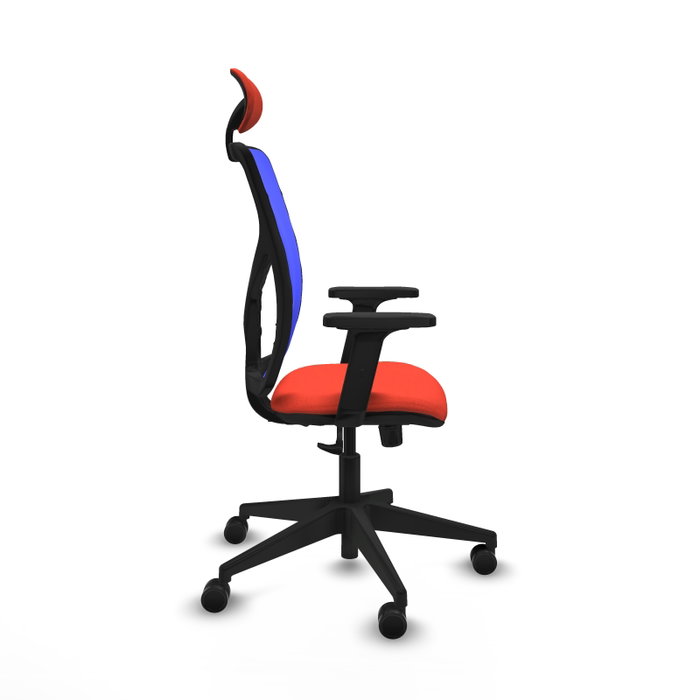 PIQUERAS Y CRESPO Silla de oficina Motilla con mecanismo Sincro, Naranja oscuro y Azul PIQUERAS Y CRESPO Silla de oficina Motilla con mecanismo Sincro, Naranja oscuro y Azul