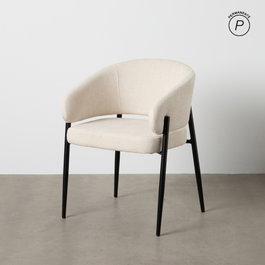 Ixia Silla Blanco Tejido-Metal Contract