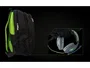 KeepOut BK7G Mochila Gaming para Portátil 15.6", Negro y Verde, Nylon, Compartimento Acolchado, Soporte para Botellas