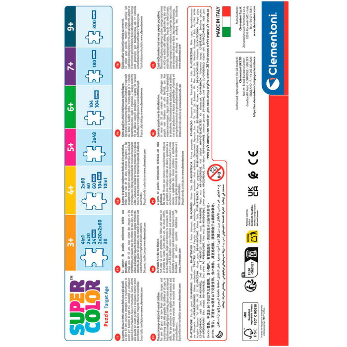 Clementoni Disney Classic Puzzle 2x20 Piezas 24837 - 2 Puzzles de 20 Piezas Cada Uno, Tamaño 27x19 cm, para Niños +3 Años