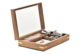 DKD Home Decor Juego Colonial Marron Dorado 14 x 5 x 22 cm Set de 5 Piezas