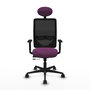 PIQUERAS Y CRESPO Silla de oficina Zulema con mecanismo Sincro/Traslack, Morado y Negro