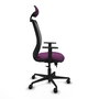PIQUERAS Y CRESPO Silla de oficina Zulema con mecanismo Sincro/Traslack, Morado y Negro
