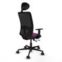 PIQUERAS Y CRESPO Silla de oficina Zulema con mecanismo Sincro/Traslack, Morado y Negro