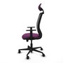 PIQUERAS Y CRESPO Silla de oficina Zulema con mecanismo Sincro/Traslack, Morado y Negro