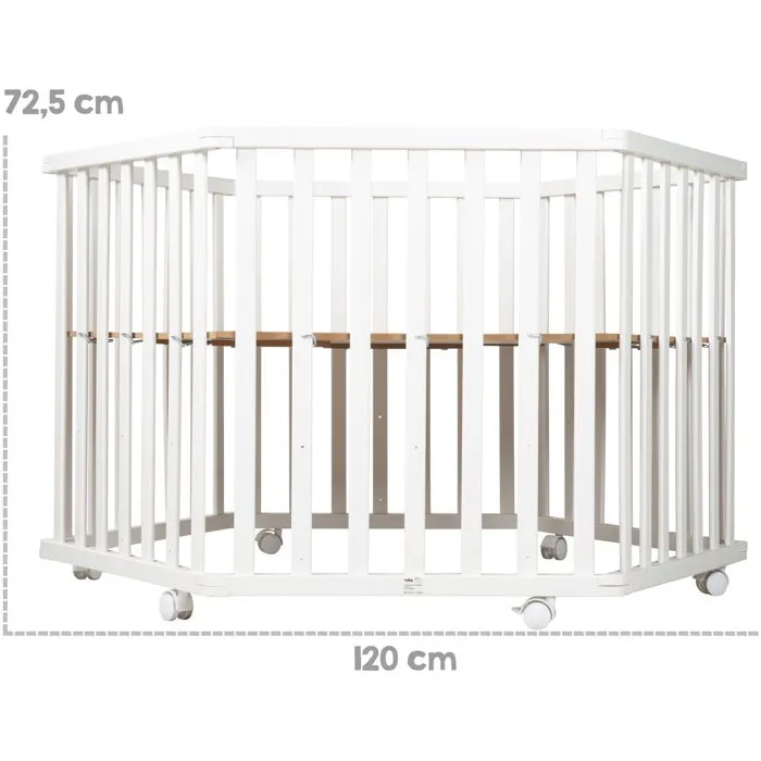 Roba Parque Infantil Hexagonal ROB4005317286730 FOX & BUNNY Ajustable con Ruedas Lacado Blanco Desde Nacimiento hasta 15 kg Roba Parque Infantil Hexagonal ROB4005317286730 FOX & BUNNY Ajustable con Ruedas Lacado Blanco Desde Nacimiento hasta 15 kg