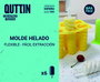Quttin Molde 6 Helados Espiral Silicona