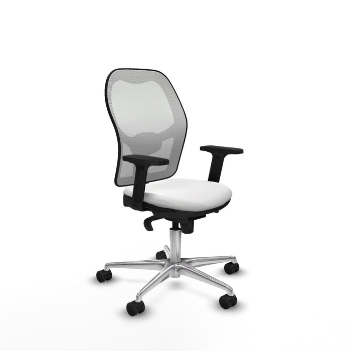 PIQUERAS Y CRESPO Silla de oficina Jorquera con mecanismo sincro, tela blanca PIQUERAS Y CRESPO Silla de oficina Jorquera con mecanismo sincro, tela blanca