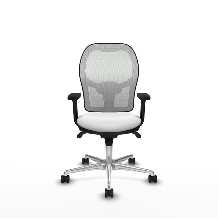 PIQUERAS Y CRESPO Silla de oficina Jorquera con mecanismo sincro, tela blanca PIQUERAS Y CRESPO Silla de oficina Jorquera con mecanismo sincro, tela blanca