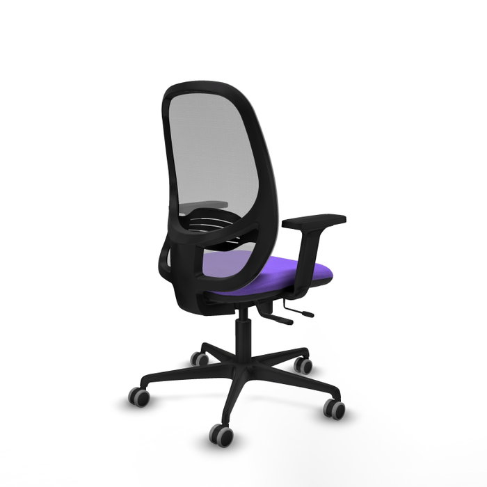 PIQUERAS Y CRESPO Silla de oficina Cilanco con mecanismo Sincro/Traslack, Lila y Gris