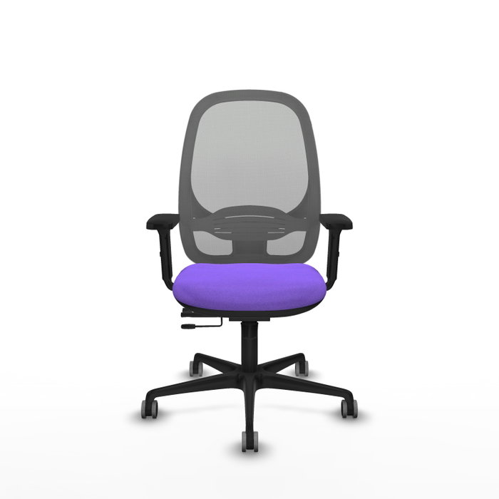 PIQUERAS Y CRESPO Silla de oficina Cilanco con mecanismo Sincro/Traslack, Lila y Gris