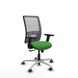 PIQUERAS Y CRESPO Silla de oficina Zulema con mecanismo Sincro, Verde y Gris