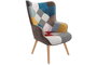 DKD Home Decor Set de 2 Sillones de Lino y Hevea