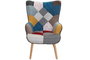 DKD Home Decor Set de 2 Sillones de Lino y Hevea