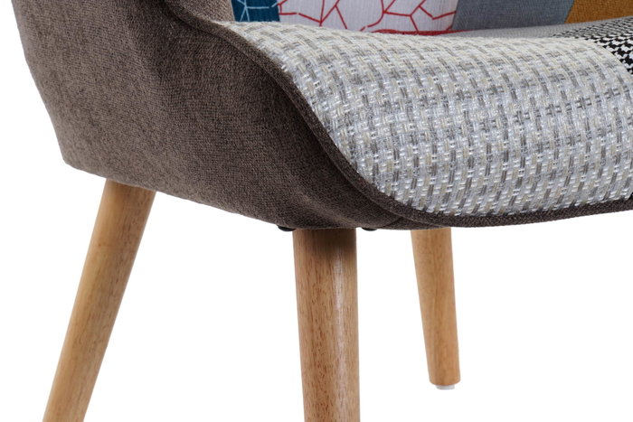 DKD Home Decor Set de 2 Sillones de Lino y Hevea