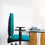 PIQUERAS Y CRESPO Silla de oficina Aýna con mecanismo Asincro en Turquesa