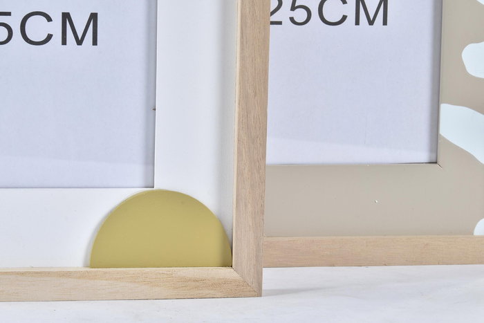 DKD Home Decor Marco de Fotos para Pared 20x25 cm, Marron Blanco, MDF y Cristal, 30 x 2 x 35.5 cm (Pack 12 Unidades)