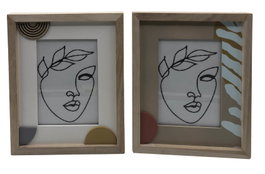 DKD Home Decor Set de 12 Marcos de Fotos para Pared Surtidos Marrón y Blanco 20x25 cm