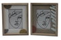 DKD Home Decor Set de 12 Marcos de Fotos para Pared Surtidos Marrón y Blanco 20x25 cm