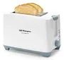 Orbegozo TO 3020 Tostadora de 2 Rebanadas, 750W, 7 Niveles de Tostado, Función Descongelar/Calentar, Parada Rápida, Bandeja Recogemigas - Color Blanco y Gris