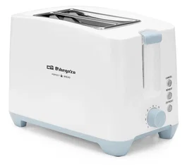 Orbegozo TO 3020 Tostadora de 2 Rebanadas, 750W, 7 Niveles de Tostado, Función Descongelar/Calentar, Parada Rápida, Bandeja Recogemigas - Color Blanco y Gris
