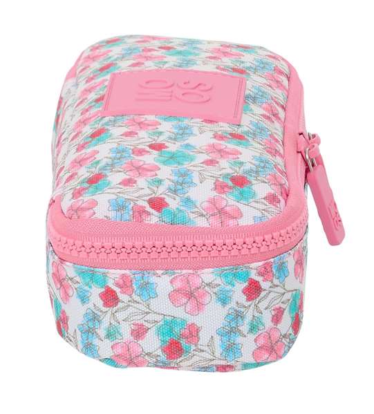 Estuche Escolar Moos Flores Multicolor 22 x 5 x 8 cm