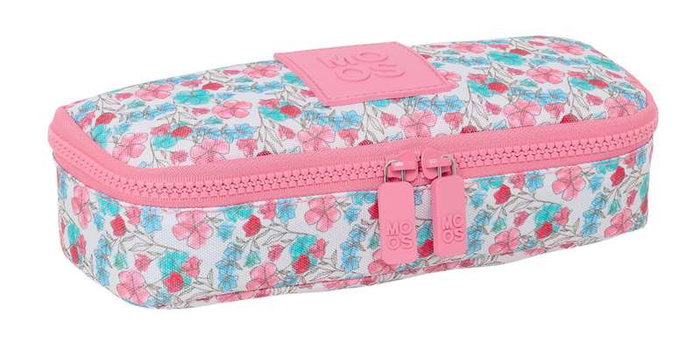 Estuche Escolar Moos Flores Multicolor 22 x 5 x 8 cm