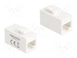 DeLOCK 90639 Módulo Keystone RJ45 hembra a RJ45 hembra Cat.6A UTP blanco