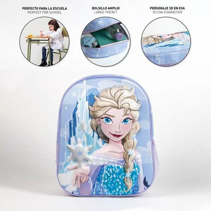 Cerdá Mochila Infantil 3D Frozen Disney Azul