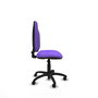 Silla de oficina Algarra con mecanismo Contacto permanente básico tapizada con Tela color Lila. Equipada con Base poliamida negra, Sin brazos y Ruedas autofrenantes