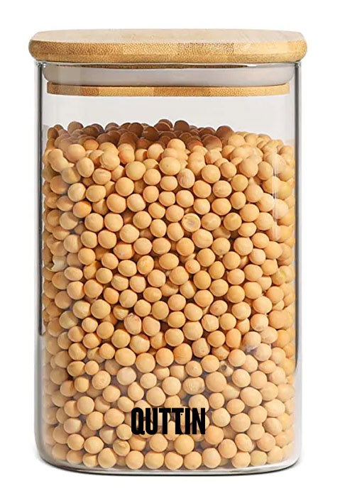 Quttin Tarro Boro Cuadrado con Bambú 1200ml (Pack de 12) Quttin Tarro Boro Cuadrado con Bambú 1200ml (Pack de 12)