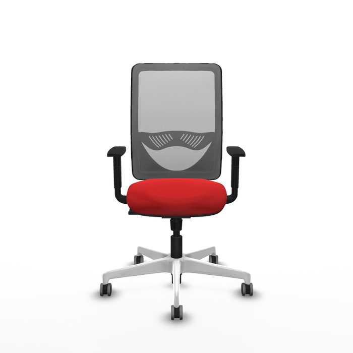 PIQUERAS Y CRESPO Silla de oficina Zulema Rojo/Gris con Mecanismo Sincro PIQUERAS Y CRESPO Silla de oficina Zulema Rojo/Gris con Mecanismo Sincro
