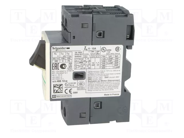 SCHNEIDER ELECTRIC GV2ME14 Interruptor motorizado 3/4kW 230-690VAC