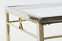 DKD Home Decor Mesa de Centro de Acero y Cristal Plateada